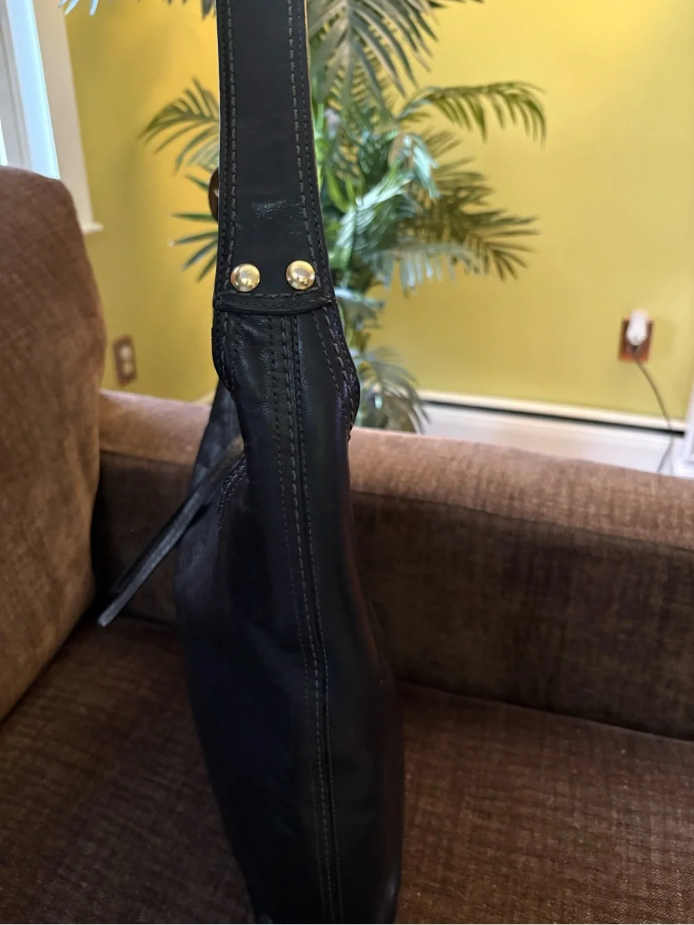Vintage Coach Ergo Hobo Shoulder Bag Black Glove-Tanned Leather Style 12406 Y2K